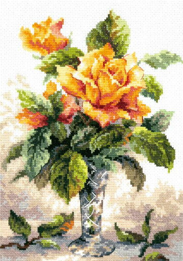 クロスステッチ 刺繍キット マジックニードル Magic Needle 黄色いバラ 14ct 花 植物 静物 バラ クロスステッチキット ししゅう 刺繍 クロスステッチ 刺繍キット マジックニードル Magic Needle 黄色いバラ 14ct 花 植物 静物 バラ クロスステッチキット ししゅう 刺繍