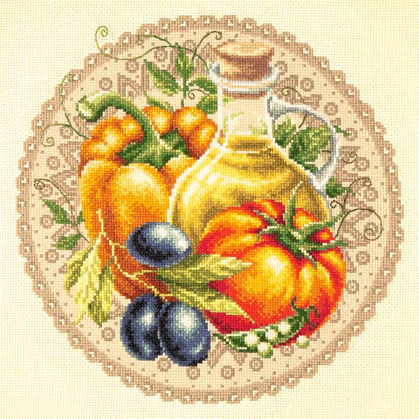 メール便送料無料 クロスステッチ 刺繍キット マジックニードル Magic Needle 地中海サラダ 14ct 食べ..