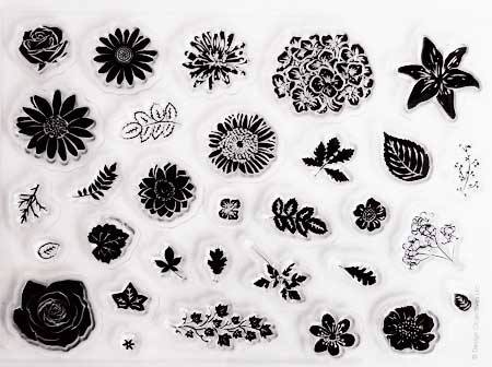 クリアスタンプ トラッドフローラル（A6サイズ） 31種類のスタンプ 輸入スタンプ アートスタンプ スク..