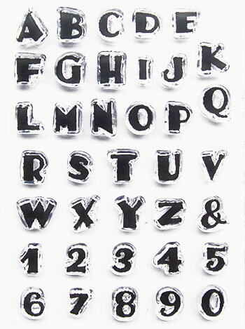 クリアスタンプ　 インクで書いたアルファベット 輸入スタンプ アートスタンプ スクラップブッキング、ペーパークラフトに