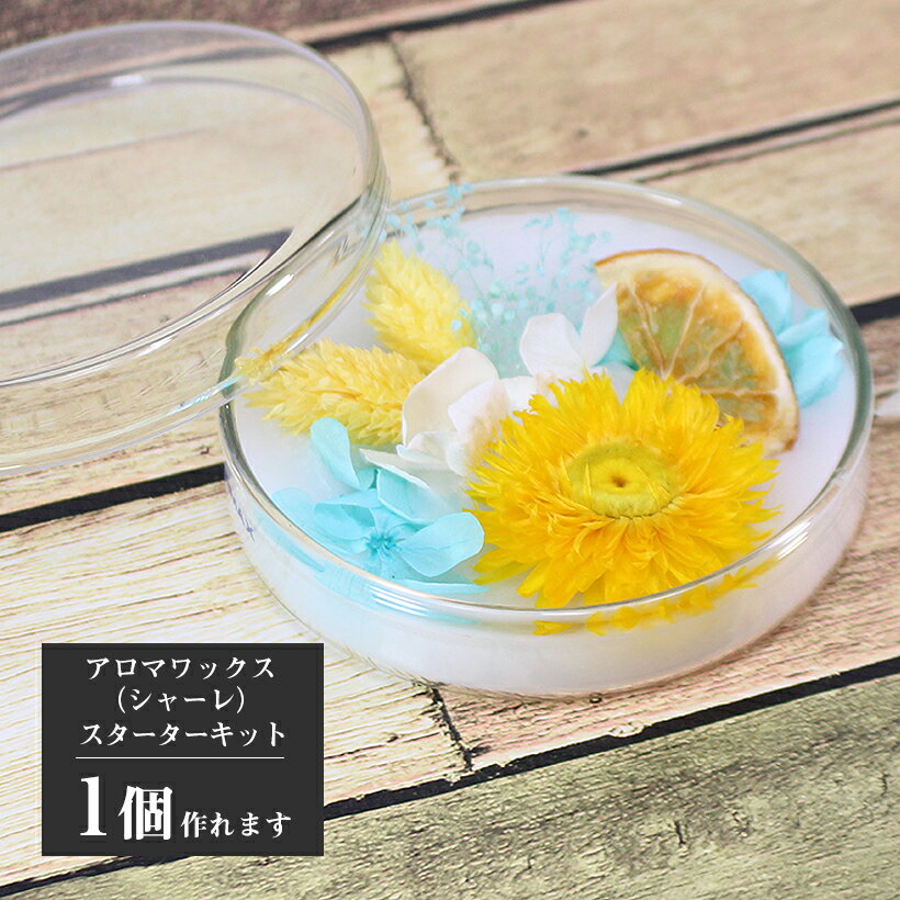 楽天GRACE HOMEアロマワックスサシェ （シャーレ ） キット 花材6種 [ポップ] [アロマワックス 花 誕生日 ギフト プレゼント ハンドメイド インテリア 雑貨 アロマ サシェ ワックス 作り方 材料 手作り 飾り] 母の日 父の日 ギフト