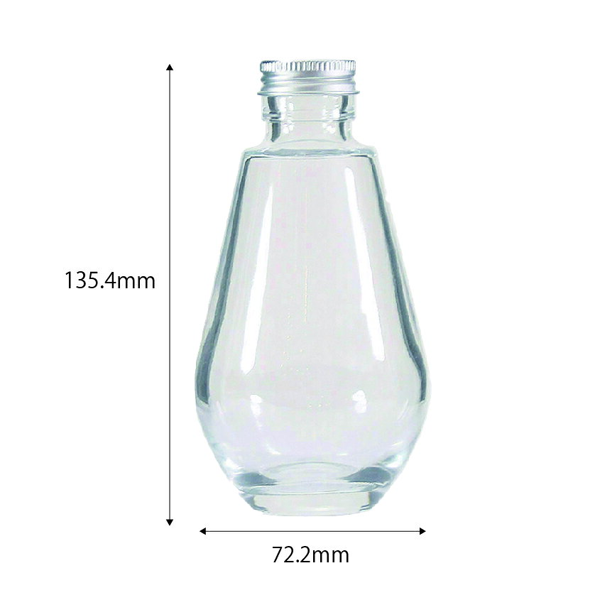 10本 セット ハーバリウム 瓶 しずく型 218ml キャップ・蓋付き [ 高級 グラス ガ...