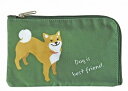 ポーチ 【マスクポーチ 柴犬 カーキ】ティッシュケースにもなる♪ 柴犬 犬雑貨 BR