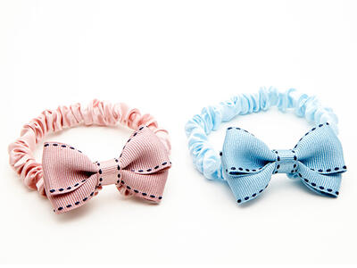 犬用アクセサリー　【PANOPLYシュシュネックレス　シュガーステッチ】　姫系アクセサリー　注目間違いナシ★　おしゃれなワンちゃんにおススメ♪