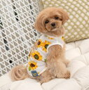 ペットウェア 【CRAZYBOO ひまわり柄メッシュタンク XS~XXL、DXS~DMサイズ】 CB24SS
