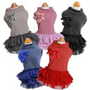 ペット服 【GODPIVA テラヘルツリボンハイネックワンピース】 オシャレしながら血流促進、免疫力UP♪ 胴回り28〜49