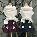 ペット服 【GODPIVA HEATハイウエストチェックロンパース】 オシャレなわんちゃんに♪