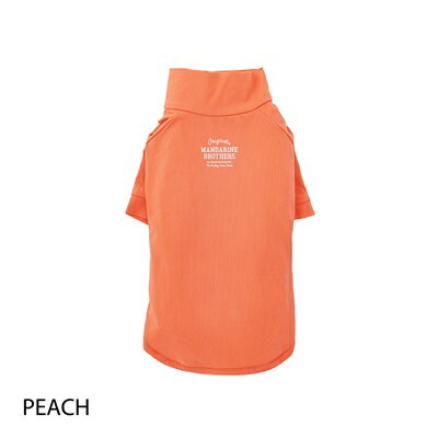 ペット服　【MANDARINE BROTHERS　　イスキンタイトクールTシャツ　ピーチ　XS～5L】　接触冷感生地使用　マンダリンブラザーズ　MB