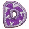 ワッペン 【アルファベット D】 超キュート♪ 服やバッグ、好きなところにアップリケ★ ハンドメイドに♪ 手芸