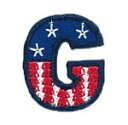 アメリカンワッペン 【アルファベット G】 超キュート♪ 服やバッグ、好きなところにアップリケ★ ハンドメイドに♪ 手芸