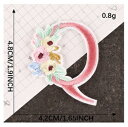 ワッペン 【花刺繍ワッペン アルファベット Q】 イニシャル 服やバッグ、好きなところにアップリケ★ ハンドメイドに♪ 手芸