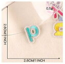 ワッペン 【カラフルワッペン アルファベット小文字 P】 イニシャル 服やバッグ、好きなところにアップリケ★ ハンドメイドに♪ 手芸