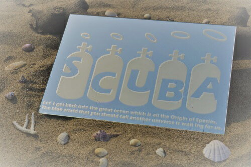 【SCUBA インテリアミラー】 玄関やリビングに♪ スキューバーダイビング好きにぴったり♪ [2]
