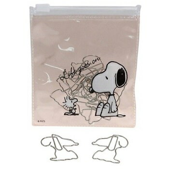 クリップ 【PEANUTS SNOOPY スライダーケース入りダイカットクリップ10本セット スヌーピー&ウッドストック】 スヌーピー BR