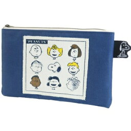 ポーチ　【PEANUTS　SNOOPY　Vintage Navy　フラットポーチ】　BR　スヌーピー