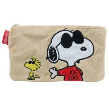 ポーチ　【PEANUTS　SNOOPY　フラットポーチ アート ジョーク―ル】　BR　スヌーピー