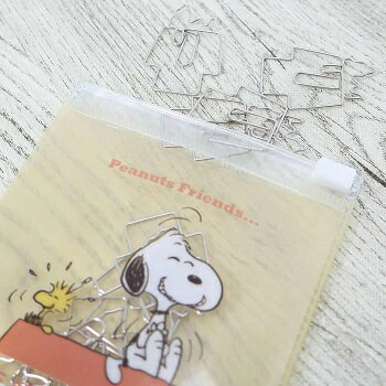 クリップ 【PEANUTS SNOOPY スライダーケース入りダイカットクリップ10本セット ウッドストック】 スヌーピー BR
