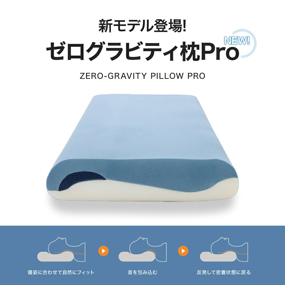 【枕カバー付き】 ゼログラビティ 枕 まくら 低反発枕 高反発枕 通気性 横向き寝用枕 うつぶせ寝 柔らかい 肩こり 首こり 快眠枕 いびき対策 安眠枕 寝返りしやすい よく眠れる 蒸れない 呼吸しやすい 耳が痛くならない 体圧分散枕 [2]