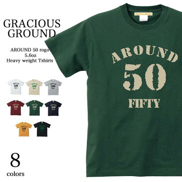 【メール便 送料無料】アラフィフ Tシャツ メンズ レディース お揃い ペアルック 半袖 ギフト Tシャツ 50ロゴ アラフィフ プリント アーミー アメカジ ロゴ 男女兼用 贈り物 47歳 48歳 49歳 50歳 51歳 52歳 53歳 54歳 55歳 56歳 母の日 父の日 プレゼント