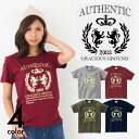 \お得なクーポン配布中/【メール便 送料無料】オーセンティック プリントTシャツ 半袖 GRACIOUS GROUND AUTHENTIC メンズ レディース お揃い ペアルック カジュアル ストリート コットン 母の日 父の日 ギフト プレゼント