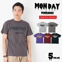 ＼お得なクーポン配布中／ロゴ プリントTシャツ 半袖 メンズ レディース お揃い ペアルック MONDAY MORNING マンデーモーニング カジュアル ストリート コットン 母の日 父の日 ギフト プレゼント