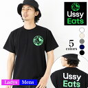 ＼お得なクーポン配布中／ウッシー イーツ ロゴ Tシャツ 半袖 USSY EATS メンズ レディース お友達 兄弟 姉妹 お揃い カップル 夫婦 ペアルック おもしろ 牛 ウシ カジュアル ストリート コットン