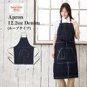 楽天【Tシャツ専門店】GRACIOUS GROUND＼お得なクーポン配布中／【送料無料】エプロン デニム 厚手 カフェ風 おしゃれ かわいい 無地 男女兼用 ユニセックス キッチン アウトドア フリーサイズ コットン 誕生日 母の日 父の日 ギフト プレゼント