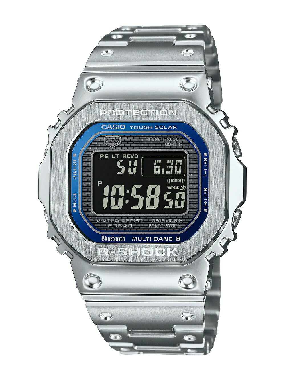 【2000円OFFクーポン配布中！24日〜】GMW-B5000D-2JF フルメタル メタリックブルー ステンレス カシオ G-SHOCK 腕時計 正規品 メーカー保証 デジタル 20気圧防水 日本製 モバイルリンク 冬ギフト