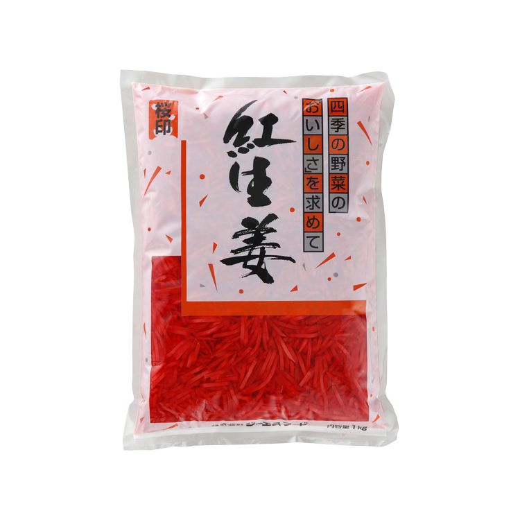 ケース【ジーエスフード】桜印 紅生姜 千切　1kg 10袋入／業務用食品材料 送料無料※北海道・沖縄・離島を含む一部地域は別途送料