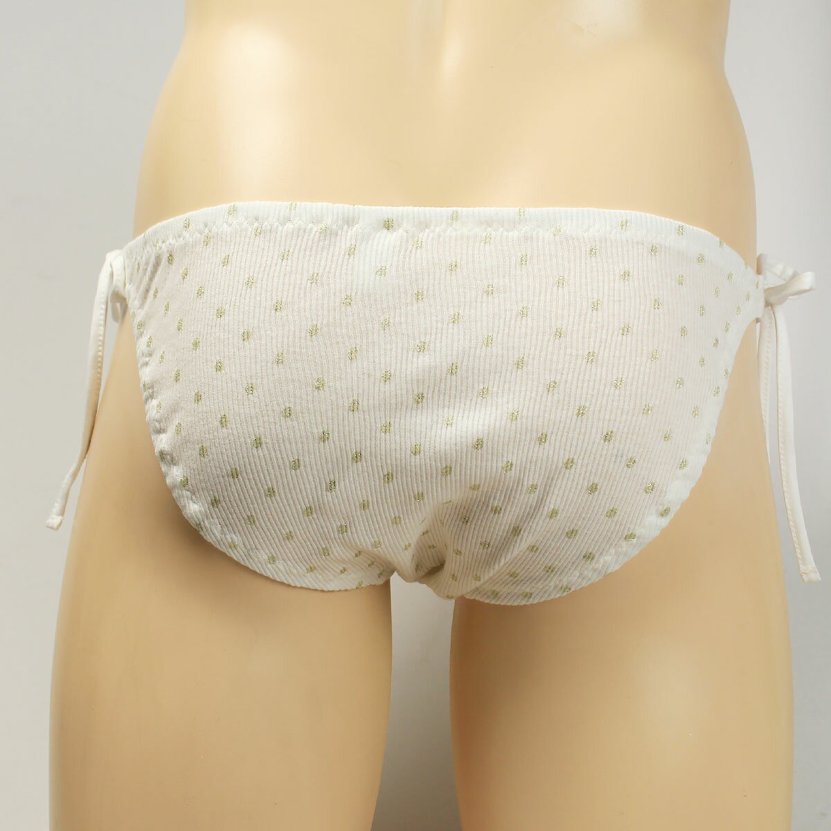 メンズ 紐パン ラメドットリブニット ローライズ ビキニ ショーツ パンティ 男性 ...