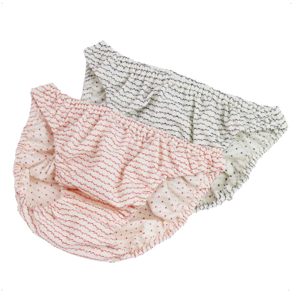 【2602新作】メンズ フリルボーダー 天竺ニット インゴム ショーツ パンティ 男性 下着 インナー ビキニ かわいいパンツ 小さい 大きいサイズ 2602n【当店オススメ】