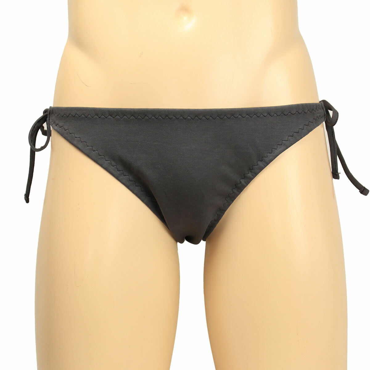 メンズ 横ひも グレー系 綿ニット 厚手 ローライズ ビキニ ショーツ パンティ 男性...