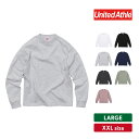 Tシャツ メンズ レディース 大きいサイズ 長袖 綿 おしゃれ 無地 XXL カジュアル アメカジ ストリート シンプル スポーツ バスケ サッカー ダンス 学生 イベント 定番 白 黒 春 秋 冬 男女兼用 United Athle ユナイテッドアスレ プレミアムロングスリーブ Tシャツ 5913-01(4)