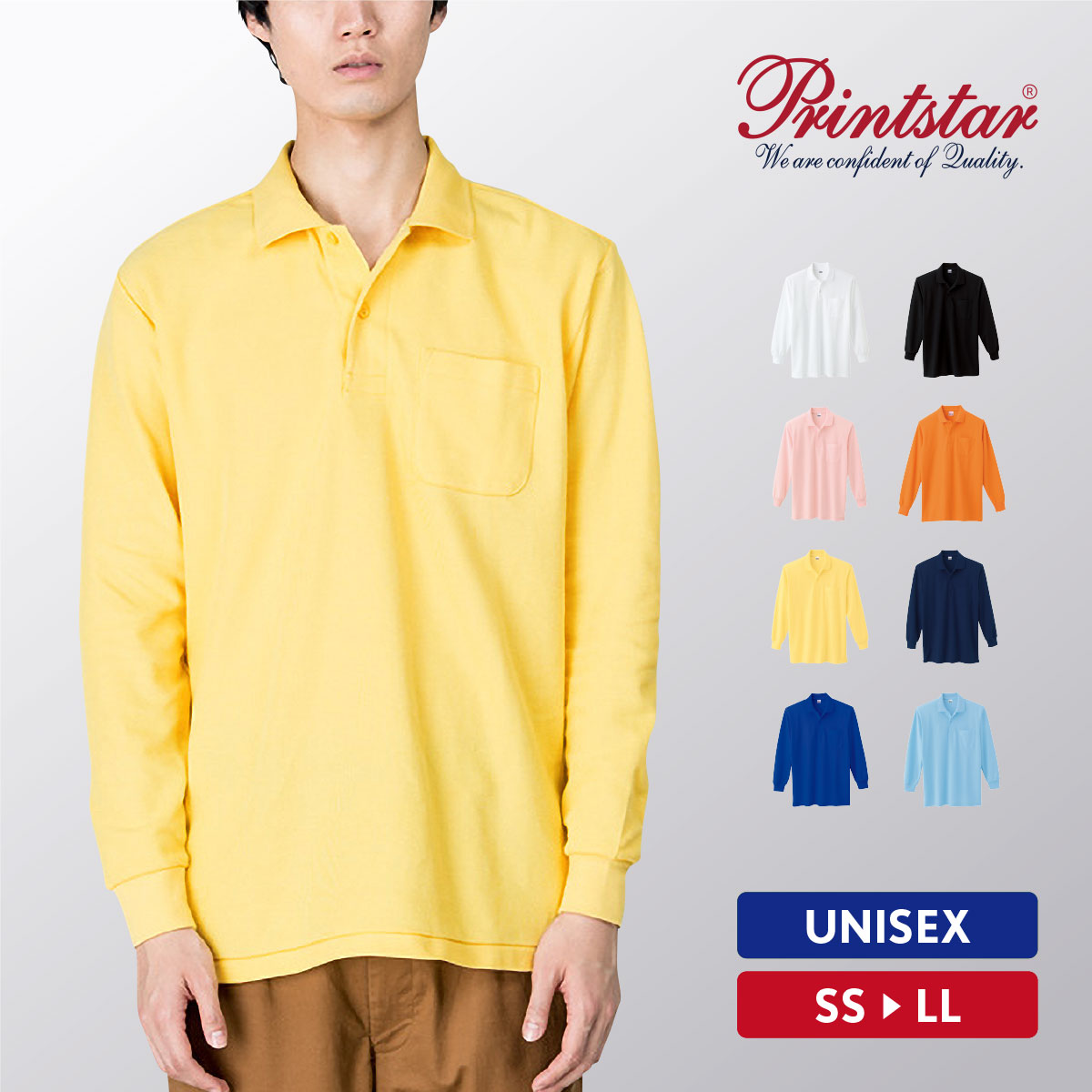 ポロシャツ メンズ レディース 長袖 綿 ポリエステル 鹿の子 定番 おしゃれ 無地 SS S M L LL スポーツ ゴルフ テニス オフィスカジュアル ビジ...