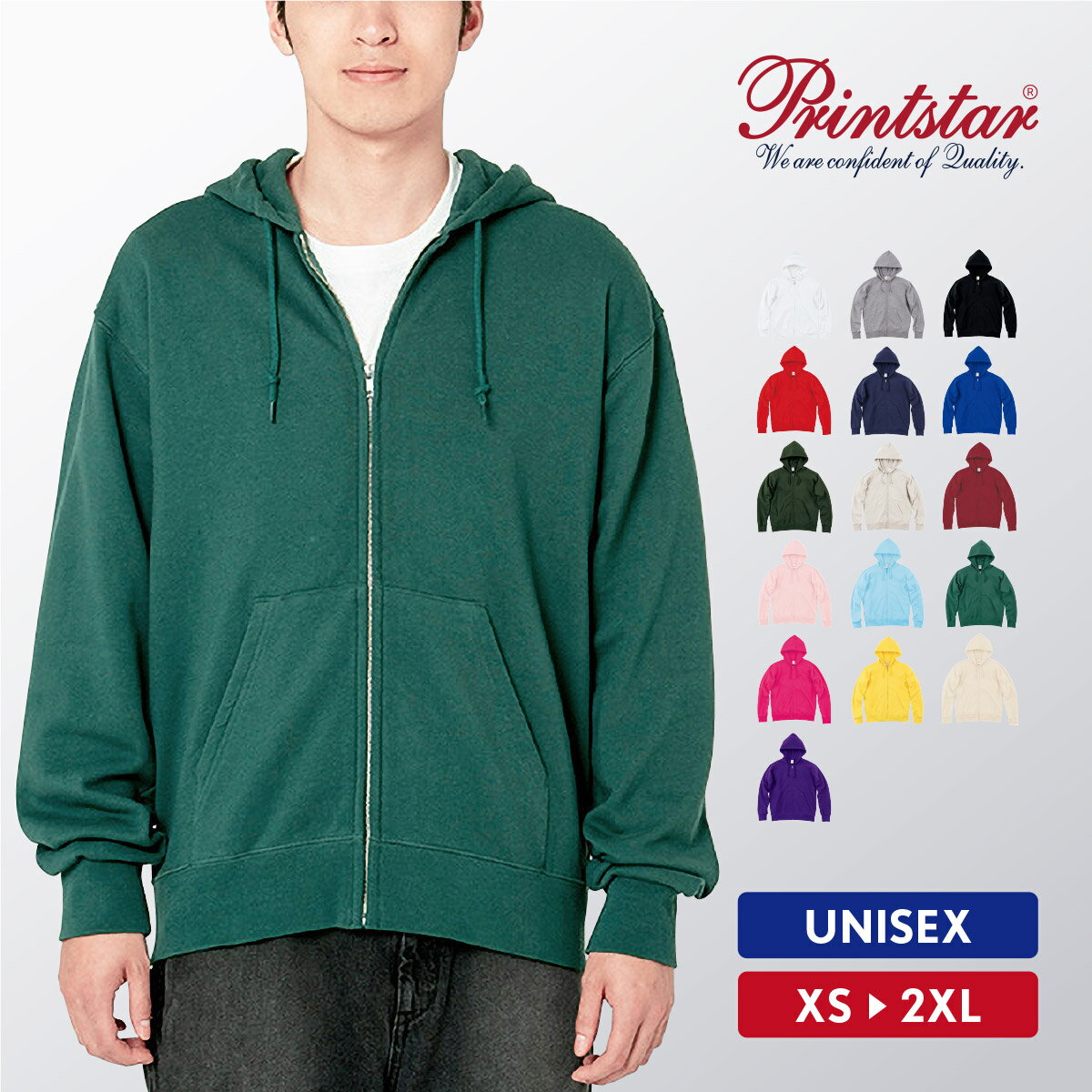 パーカー メンズ レディース ジップアップ 無地 厚手 綿 スウェット おしゃれ XS S M L XL 2XL カジュアル アメカジ ストリート シンプル ス...