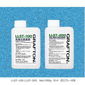 【死臭・腐敗臭対策用】2剤式強力消臭剤セット|化学吸着+中和反応による複合処理で無臭化を実現|グラフトン LLST-100・200(各500g)|特殊清掃・遺品整理・孤独死現場に最適