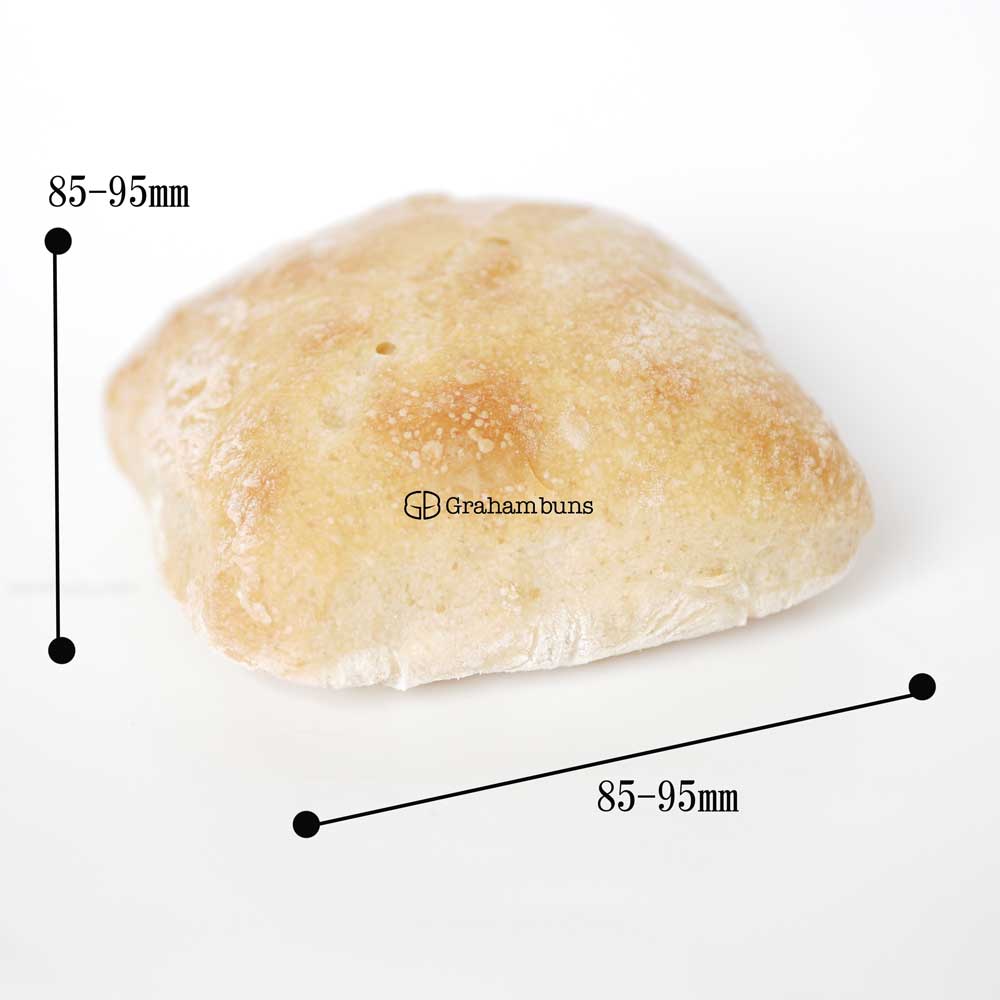 ハンバーガー用グラハムチャバタ＿レギュラサイズ【ハード系】《冷凍出荷》