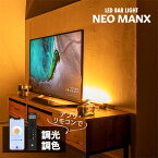 フロアライト スマートスピーカー対応 間接照明 おしゃれ LEDバーライト MANX マンクス LED ライト スタンドライト シアターライト リモコン 調光 調色 照明 照明器具 調色 インテリア 北欧 カフェ モダン 寝室 電気 Smart Life対応