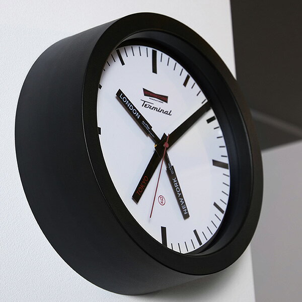 ARTWORKSTUDIO 壁掛け時計 TK-2096 Terminal-wall clock ターミナルウォールクロック 壁掛け時計 35cm スイーブムーブメント 電池式 アメリカン 西海岸 スチール ビンテージ モダン おしゃれ アートワークスタジオ [3]