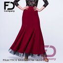 社交ダンス 衣装 モダン スカート 練習着 レッスンウェア 社交ダンス衣装 FDカンパニー プラクティス・ボールルームスカート(バーガンディ) FD Compa...