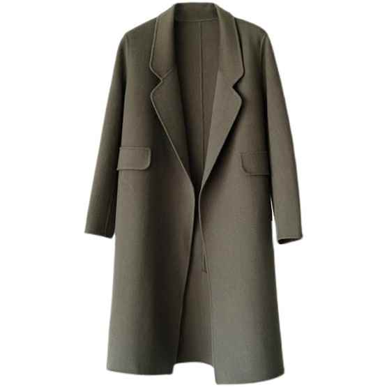 レディース ジャケット コート アウター 上着 羽織 前開き 膝下 丈長 長袖 襟付き ワイド ポケット 大人可愛い きれいめ シンプル カジュアル 上品 おしゃれ こなれ感 ラフ クール モード系 エレガント モダン 主役級 存在感 都会的 ベーシック ナチュラル 無地 秋 冬