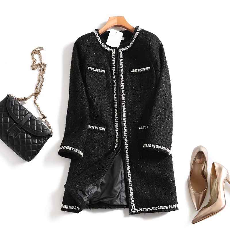 レディース ジャケット ノーカラージャケット ロング 長袖 Uネック ラウンドネック 襟なし 前開き ツイード 大人可愛い 上品 おしゃれ かっこいい レトロ エレガント モダン 存在感 フォーマル かっちり ラブリー 都会的 クラシカル ベーシック ロマンティック 春 秋