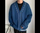 メンズ 男性用 ニット セーター カーディガン ミドル丈 長袖 Vネック 前開き ボタン 大人可愛い シンプル カジュアル 上品 おしゃれ かっこいい ルーズ 個性的 クール エレガント キュート ナチュラル 清潔感 ハンサム シック 高級感 春 秋 デート お出かけ 旅行 休日