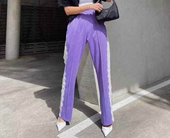 レディース パンツ ボトムス スウェット スポーツウェア ワイドパンツ カジュアルパンツ フルレングス ウエスタン レース ポケット ウエストゴム ステッチ ストレッチ 伸縮性 かわいい 大人可愛い きれいめ カジュアル 上品 おしゃれ レトロ ラフ ガーリー 個性的