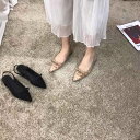 レディース パンプス バックストラップパンプス ポインテッドトゥ リボン シースルー 透け感 ドッキング シアー かわいい 大人可愛い おしゃれ ラブリー キュート ガーリー モダン 抜け感 エキゾチック フェミニン スタイリッシュ ドット柄 水玉 春 夏 デート お出かけ