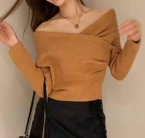 レディースニットセータープルオーバ...