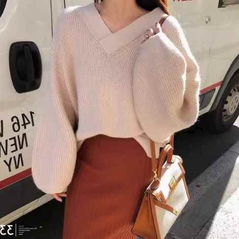 レディース スカート トップス ボトムス ニット セーター セットアップ タイトスカート ニットスカート ツーピーストップス ミモレ ミディアム丈 長袖 Vネック スリム 細身 リブニット 中厚手 大人可愛い きれいめ カジュアル 上品 おしゃれ ルーズ クール エレガント