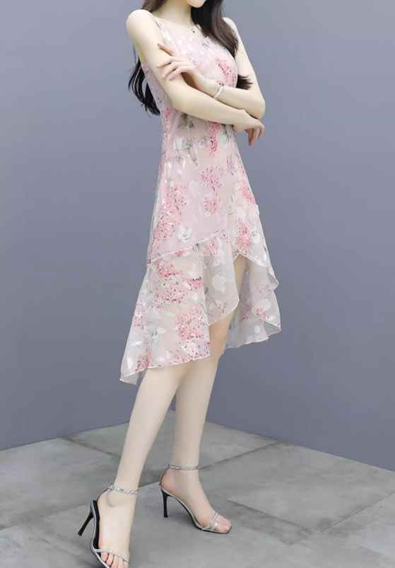 樂天商城 - レディース ワンピース フレア ティアード ショート 膝丈 袖なし キャミソール かわいい 大人可愛い きれいめ シンプル 上品 おしゃれ ガーリー ルーズ エレガント 都会的 ナチュラル セレブリティ 知的 清潔感 爽やか セクシー 花柄 フラワー 夏 デート お出かけ