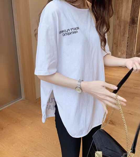 レディース トップス シャツ カットソー プルオーバー Tシャツ 半袖 5分袖 Uネック かわいい 大人可愛い シンプル カジュアル おしゃれ かっこいい こなれ感 ラフ メンズライク マニッシュ クール モード系 無地 文字 テキスト 夏 学生 学校 デート お出かけ 公園