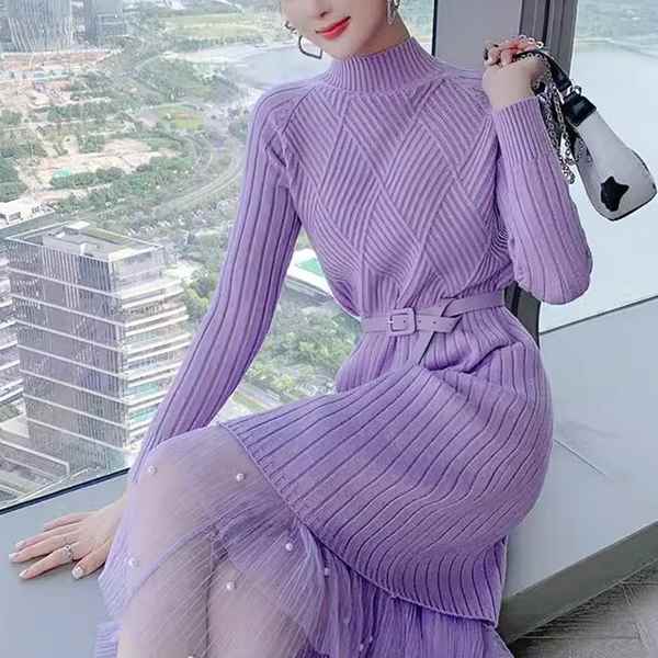 スプライスメッシュスーパーフェアリードレス/擬似ツーピースレディース スカート トップス ワンピース..